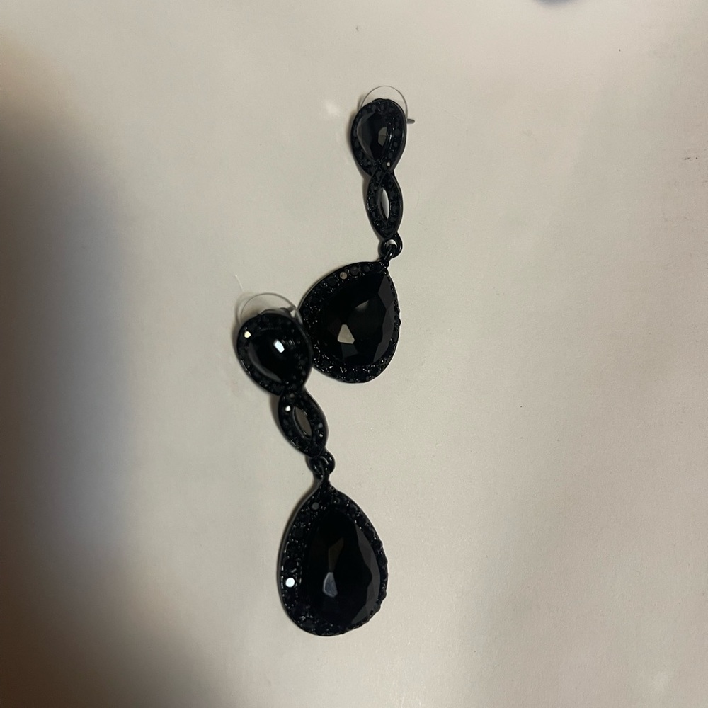 Black drop earrings